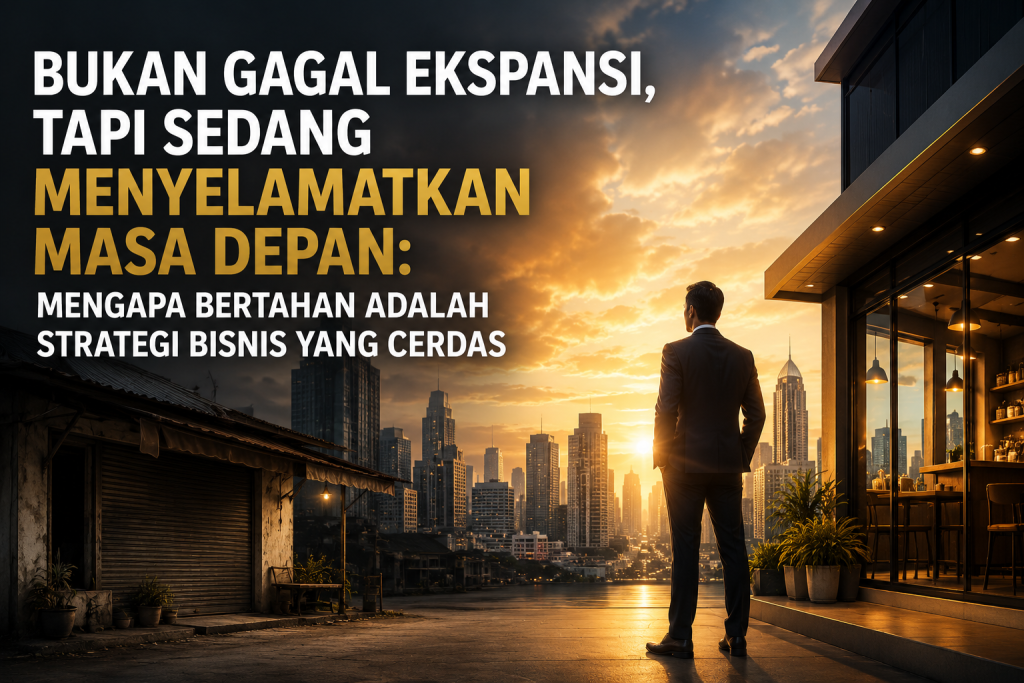 Di tengah tekanan ekonomi dan biaya operasional yang meningkat, banyak pengusaha memilih menunda ekspansi. Apakah itu tanda kegagalan? Simak mengapa bertahan justru menjadi strategi bisnis paling cerdas untuk menjaga masa depan usaha