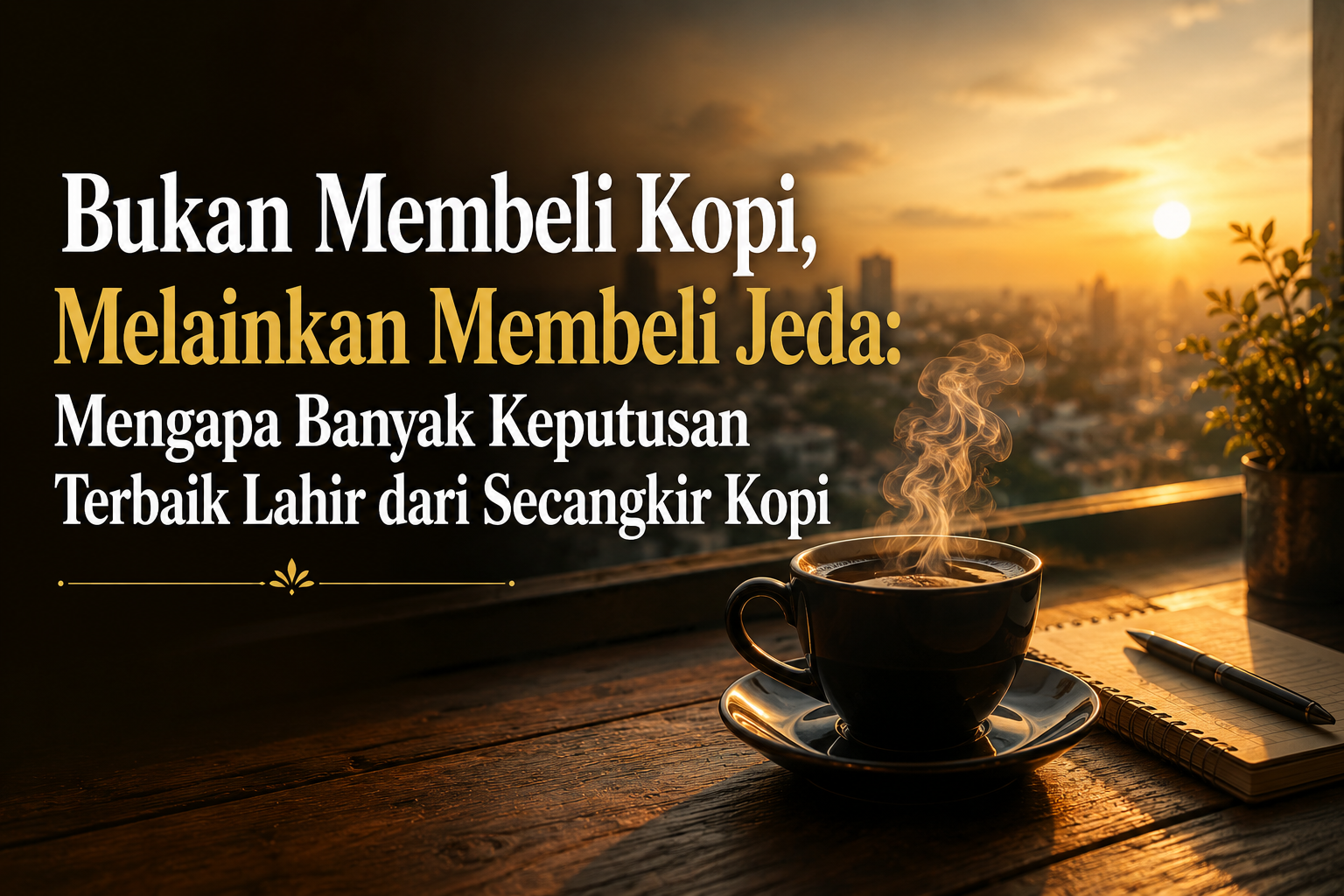Bukan Membeli Kopi, Melainkan Membeli Jeda: Mengapa Keputusan Terbaik Lahir dari Pikiran yang Tenang