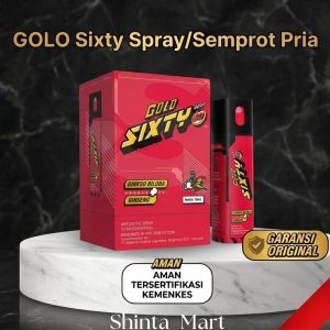GOLO Sixty Spray produk perawatan pria dewasa dengan kemasan praktis untuk menunjang kepercayaan diri dan kenyamanan.