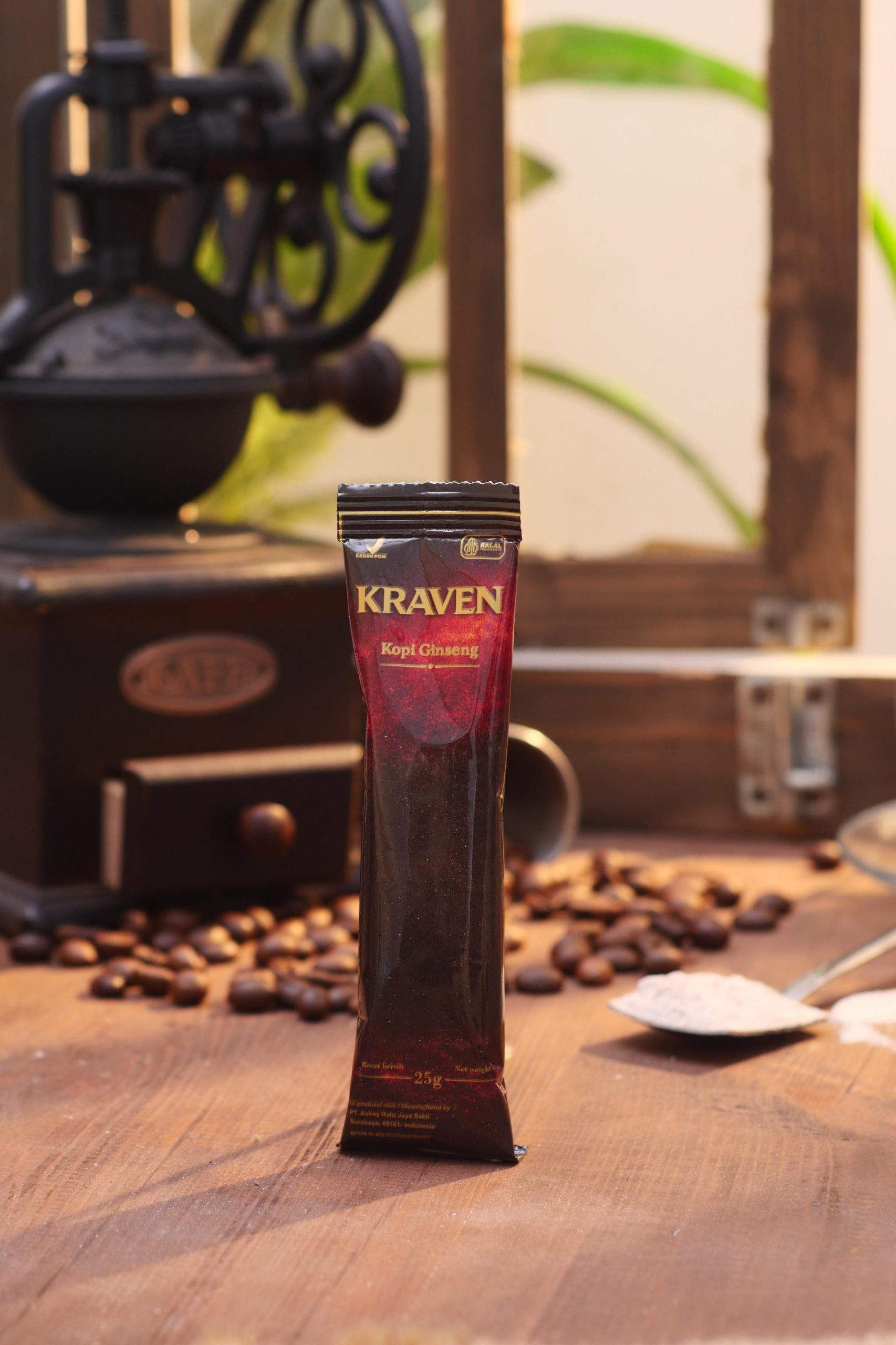 KRAVEN Kopi Ginseng 1 Sachet Original BPOM Halal Indonesia SLB Group