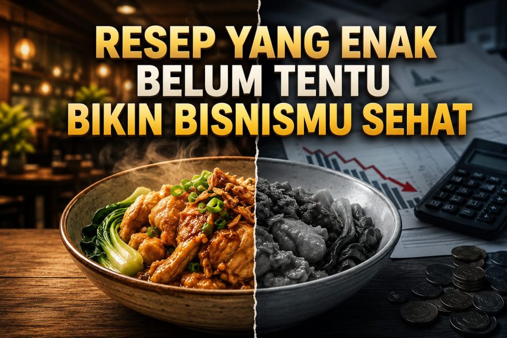 Makanan enak belum tentu menguntungkan, Cara menghitung HPP makanan, Kesalahan bisnis kuliner pemula, Mengapa bisnis kuliner sering rugi, Cara meningkatkan profit restoran, Menu laku tapi tidak untung, Strategi menentukan harga jual makanan, Bisnis kuliner ramai tapi rugi, Cara membuat bisnis F&B sehat, Produk enak belum tentu menguntungkan,