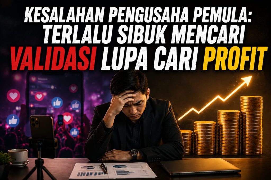 Kesalahan terbesar pengusaha pemula,Terlalu mencari validasi dalam bisnis, Cara fokus pada profit bisnis, Mengapa bisnis tidak berkembang