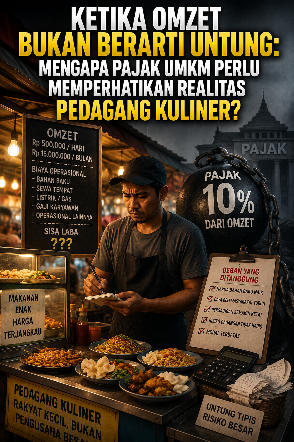 Ketika Omzet Bukan Berarti Untung: Mengapa Pajak UMKM Perlu Memperhatikan Realitas Pedagang Kuliner?