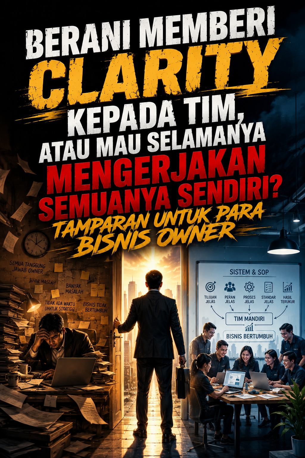 Berani Memberi Clarity kepada Tim, atau Mau Selamanya Mengerjakan Semuanya Sendiri?