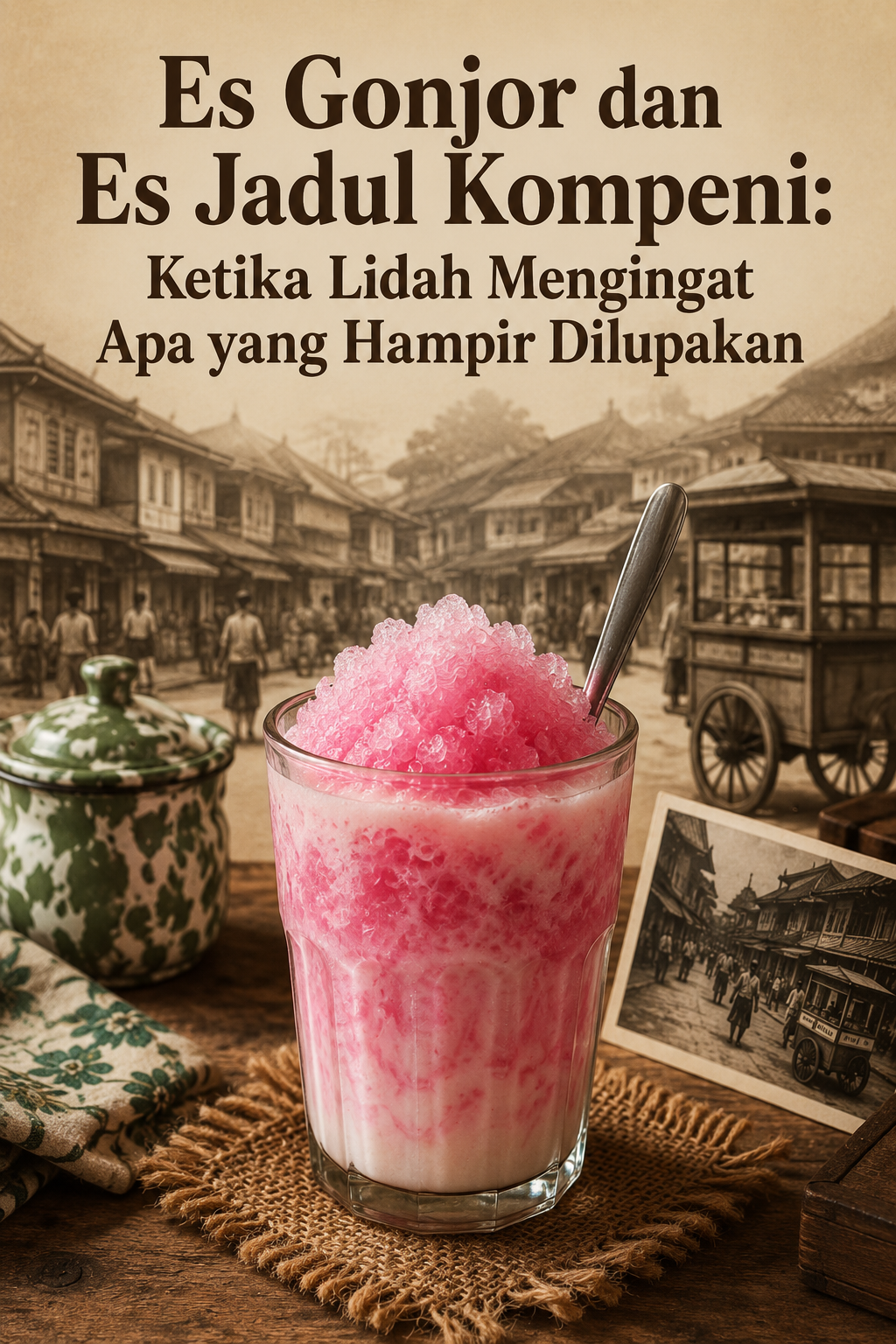 Es Gonjor dan Es Jadul Kompeni – minuman klasik Indonesia yang membangkitkan kenangan rasa tempo dulu.