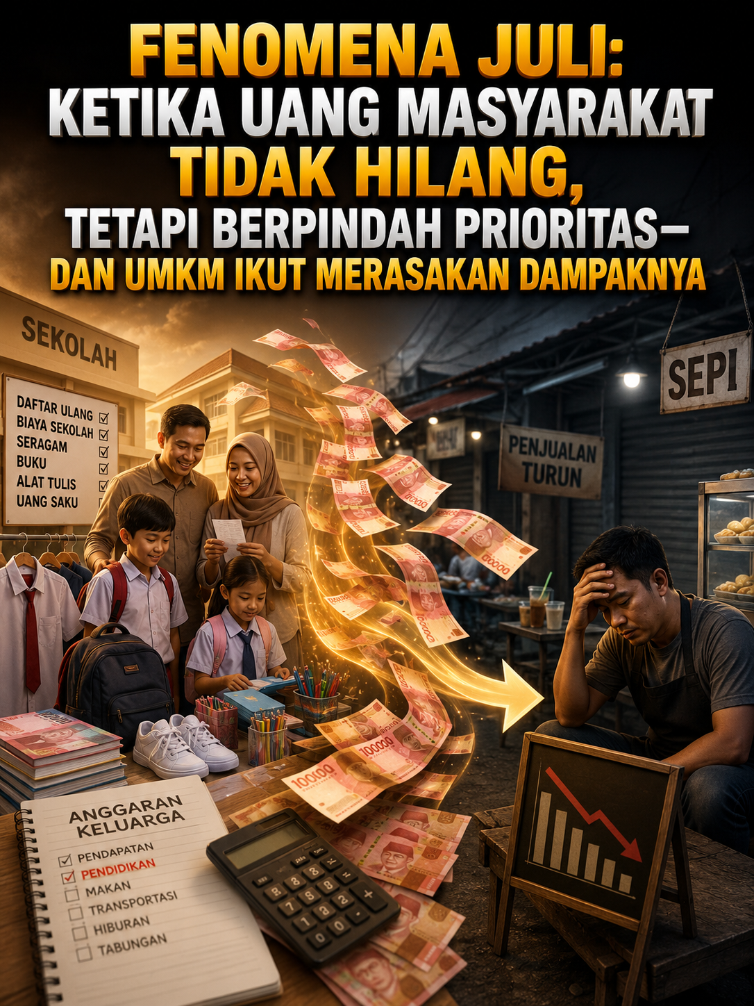 Fenomena Juli: Ketika Uang Masyarakat Tidak Hilang, tetapi Berpindah Prioritas—dan UMKM Ikut Merasakan Dampaknya