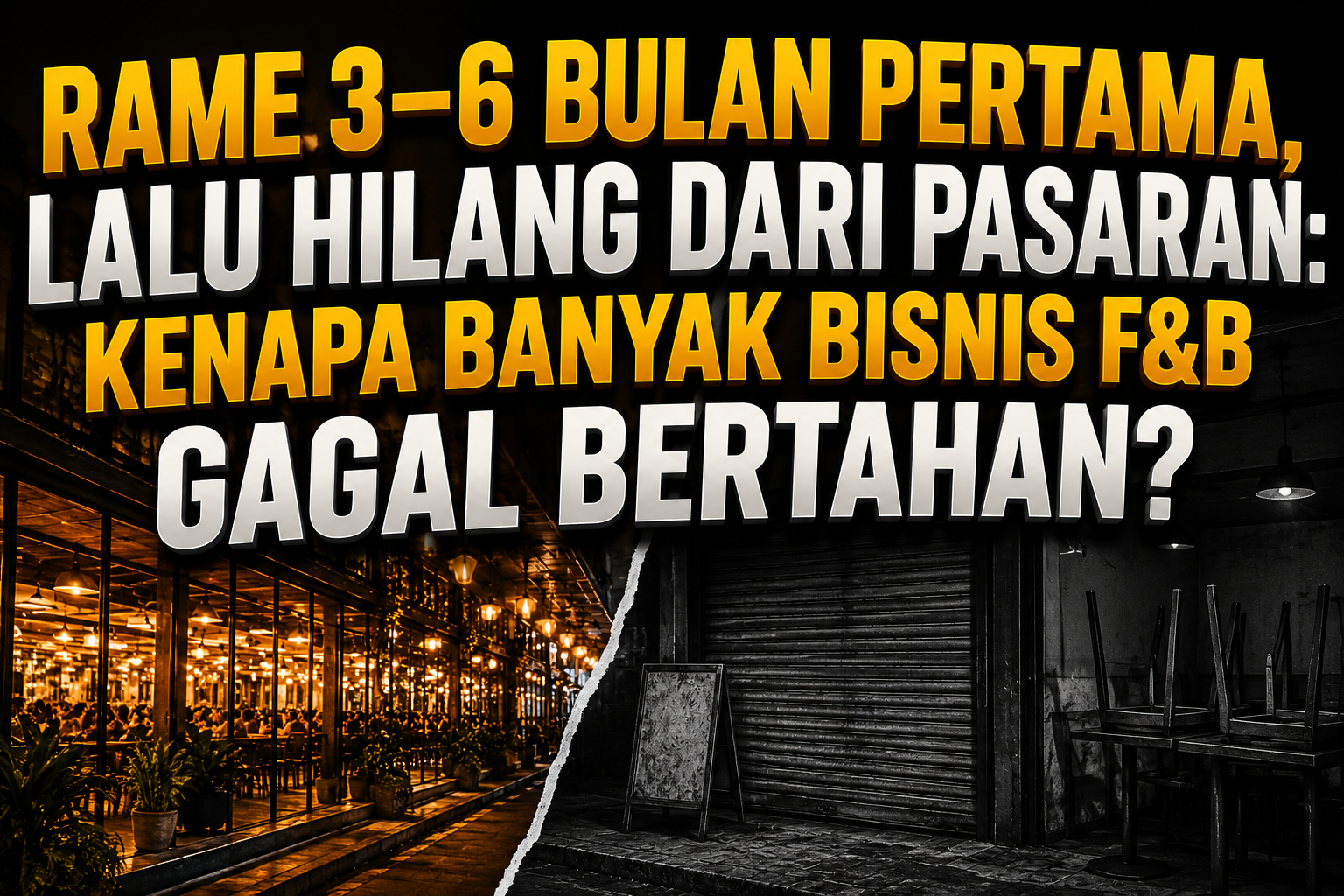 Rame 3–6 Bulan Pertama, Lalu Hilang dari Pasaran: Kenapa Banyak Bisnis F&B Gagal Bertahan?
