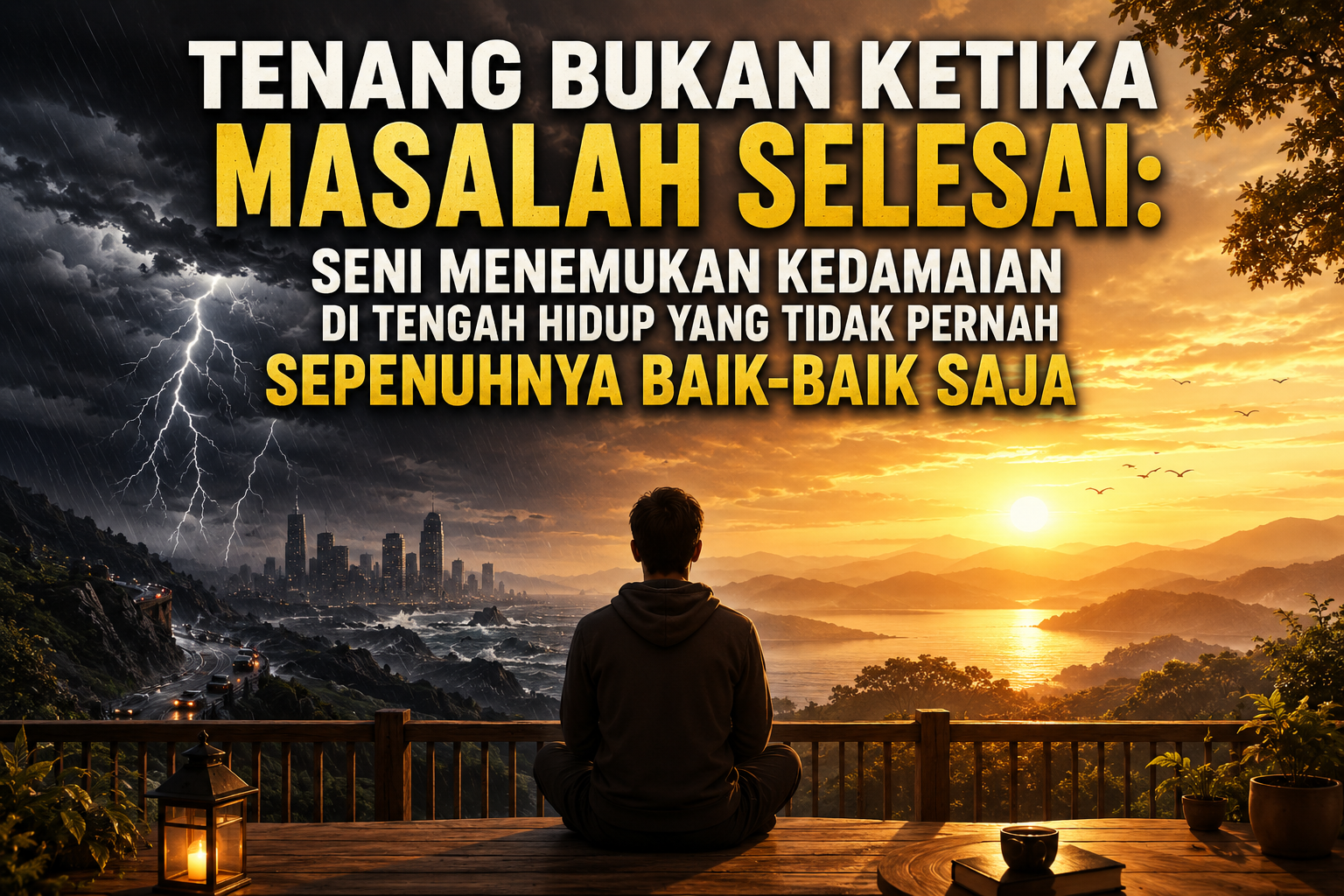 Tenang bukan ketika masalah selesai, tetapi ketika hati yakin dan bersandar kepada Allah di tengah ketidakpastian hidup.
