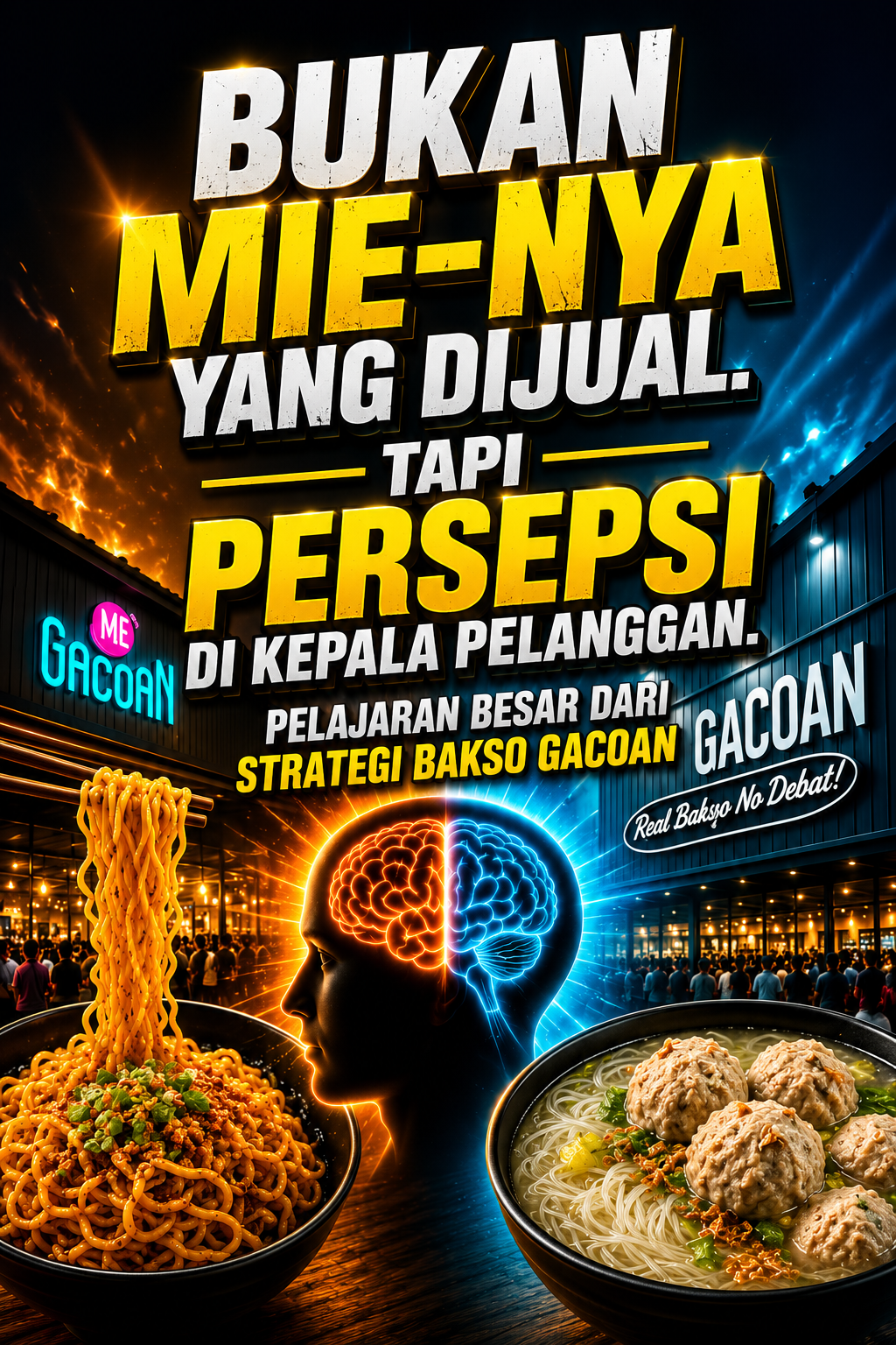 Bukan Mie-nya yang Dijual. Tapi Persepsi di Kepala Pelanggan. Pelajaran Besar dari Strategi Bakso Gacoan