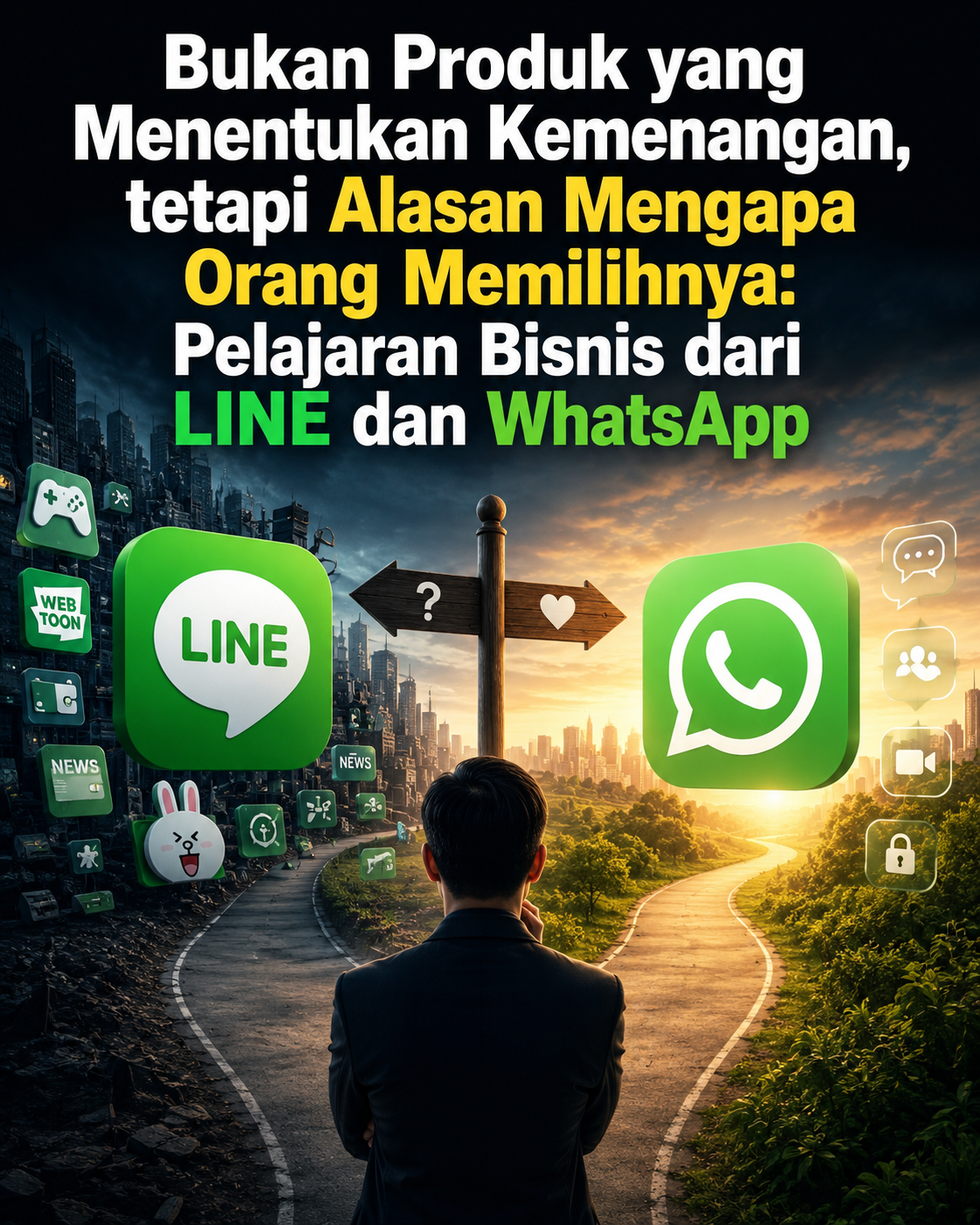 Bukan Produk yang Menentukan Kemenangan, tetapi Alasan Mengapa Orang Memilihnya: Pelajaran Bisnis dari LINE dan WhatsApp